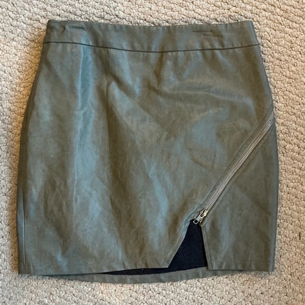 Faux leather skirt